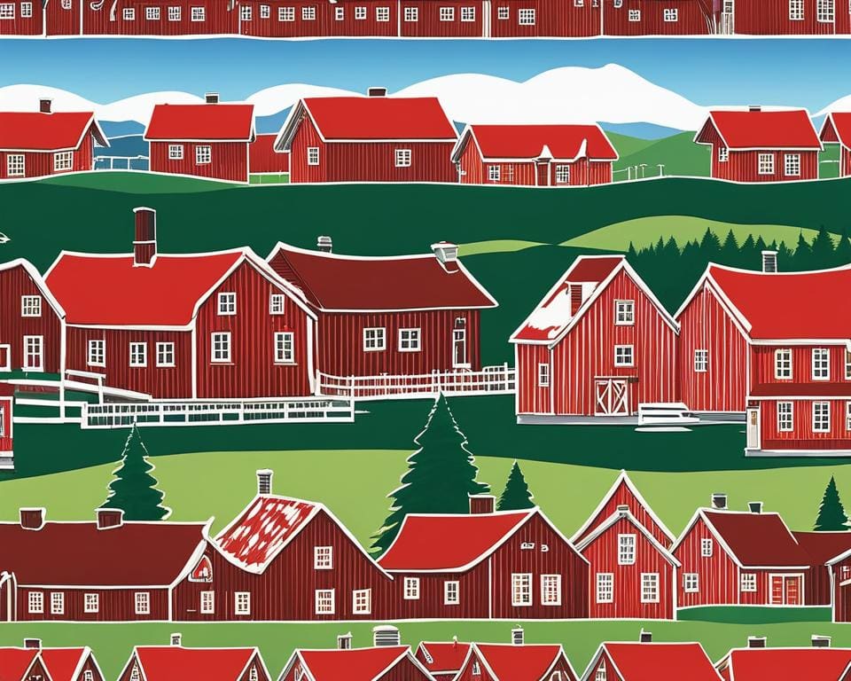 waarom zijn de huizen in noorwegen rood