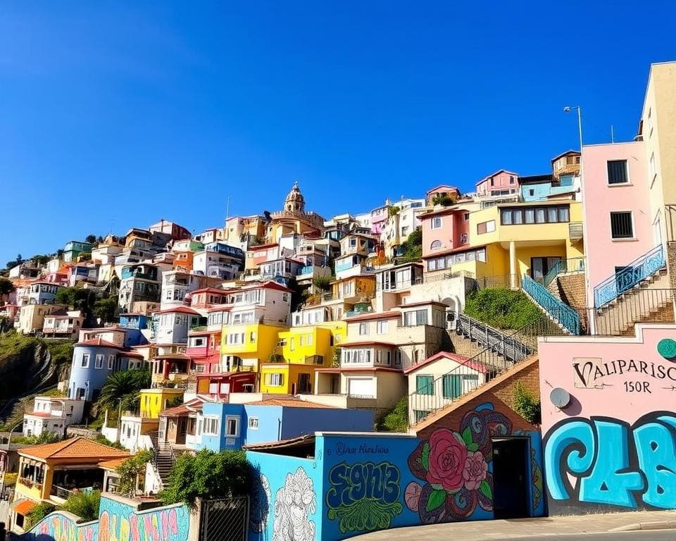 kleurrijke heuvels Valparaíso